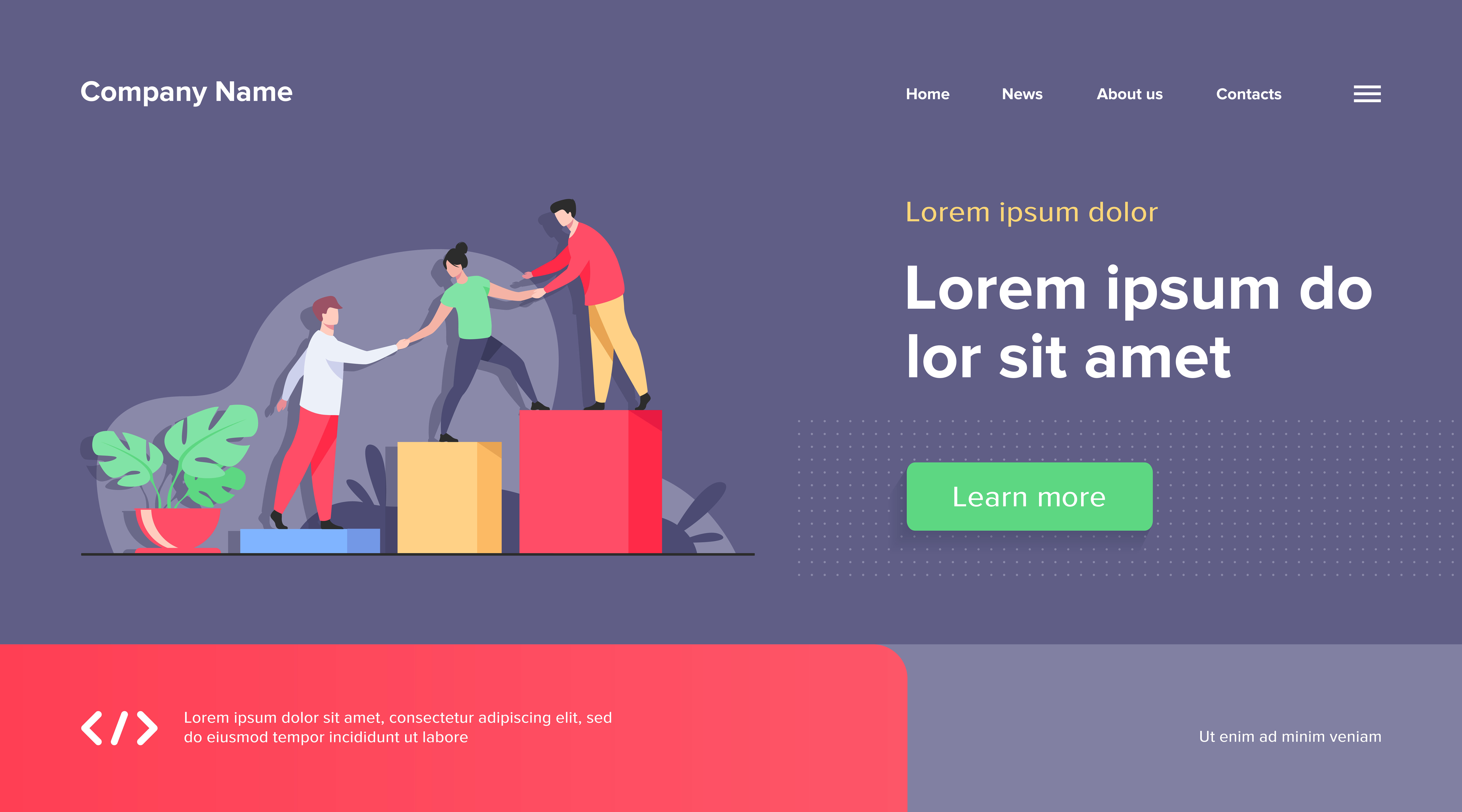 Employees giving hands and helping colleagues to walk upstairs. Team giving support, growing together. Vector illustration for teamwork, mentorship, cooperation concept